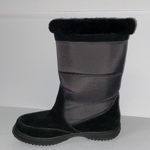 Women’s COACH Sherman Suede/Nylon Winter Boots Black Size 8B US, Black and Gray - Picture 7 of 11